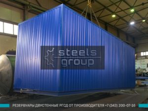 Фото с отгрузки двустенного резервуара в Котласе